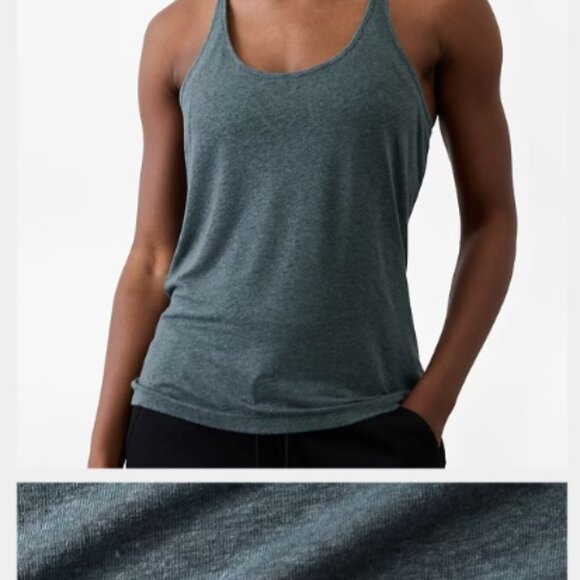New NWT Athleta Getaway Lien Blend tank size small new for 2025 Eden - blue top - Picture 2 of 3
